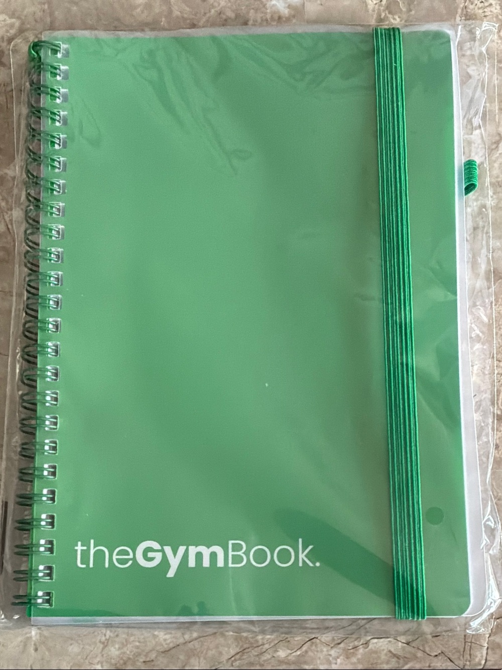 theGymBook Green Spiral Notebook with Elastic